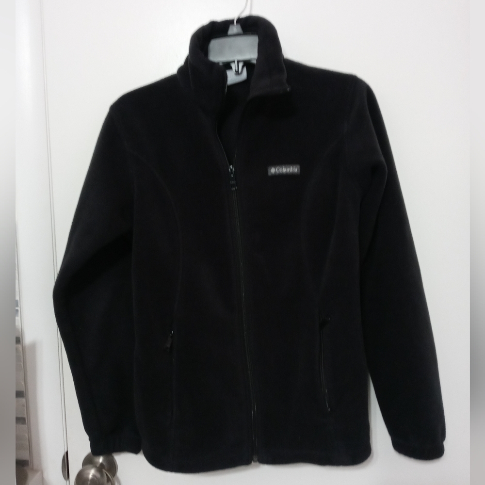 Columbia Benton Springs Full Zip Fleece Black Jacket Embroidered logo